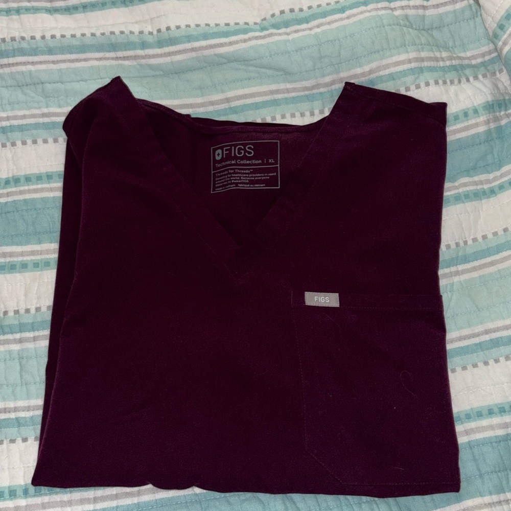 Eggplant color figs scrubs